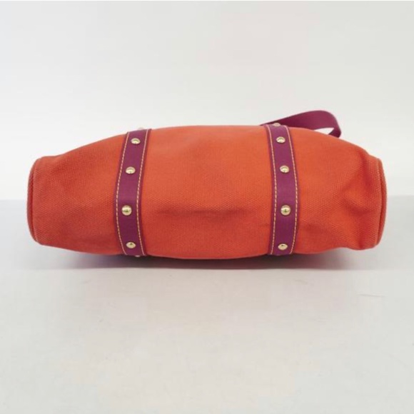 🎉🎉HP🎉LOUIS VUITTON Rose Leather and Red Canvas GM Tote with Gold Hardware - Picture 2 of 7